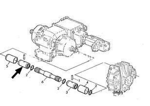 TULEJKA PÓŁOSI SIECZKARNIA SER 6X50 [Oryginał] afbrydelse - anden reservedel til John Deere 7000 såmaskine