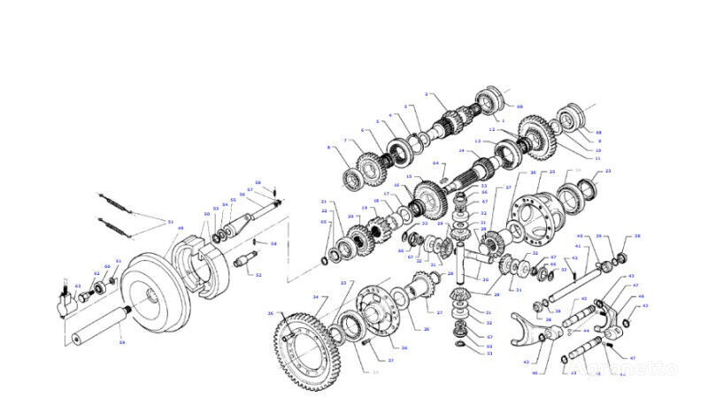 tryb koło zębate skrzyni biegów mufa  D46143200 anden reservedel til transmissionen til Massey Ferguson  MF 30 32 traktor på hjul