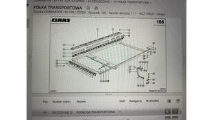 Claas Dominator 130-150 rama podsiewacza , podłoga trans. claas Avero  chassis til Claas Dominator 130-150   48 , 58 , 68 , 78 mejetærsker