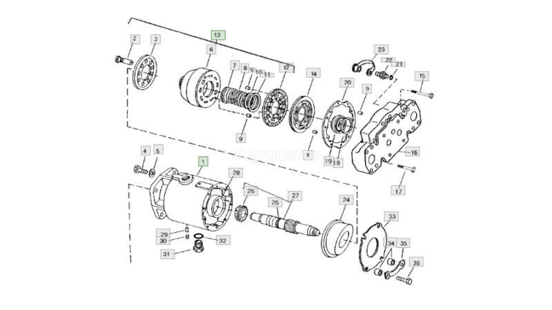 hydraulikmotor til John Deere CTS 9600 mejetærsker